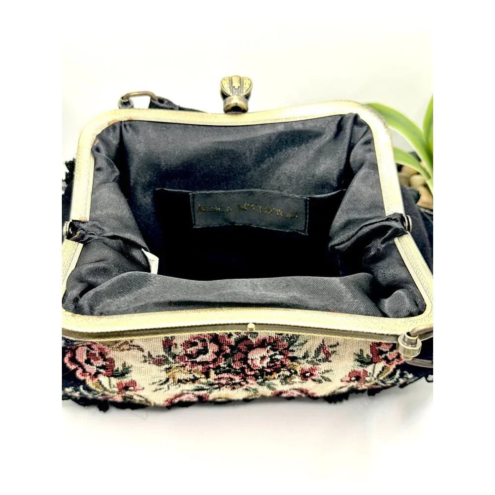 Vintage Jessica McClintock Tapestry Floral Evening Handbag - Picture 3 of 10